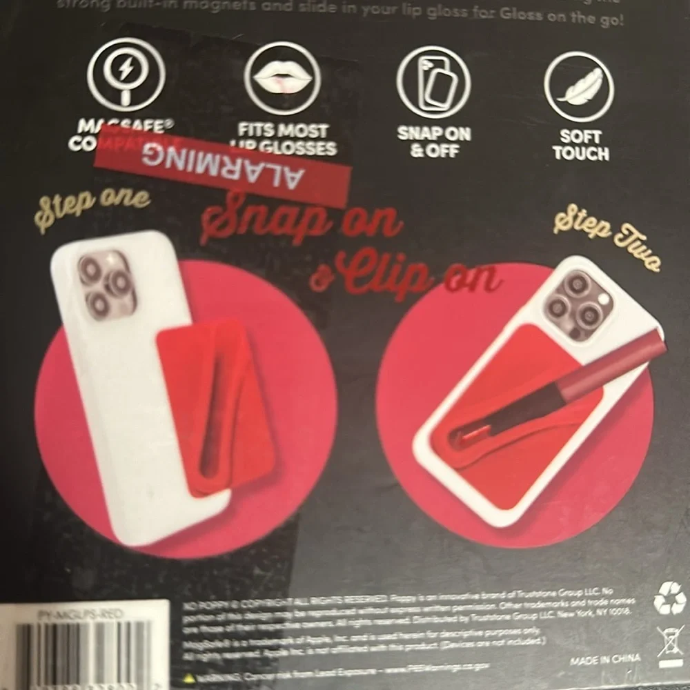 XO poppy gloss on the go phone case holder